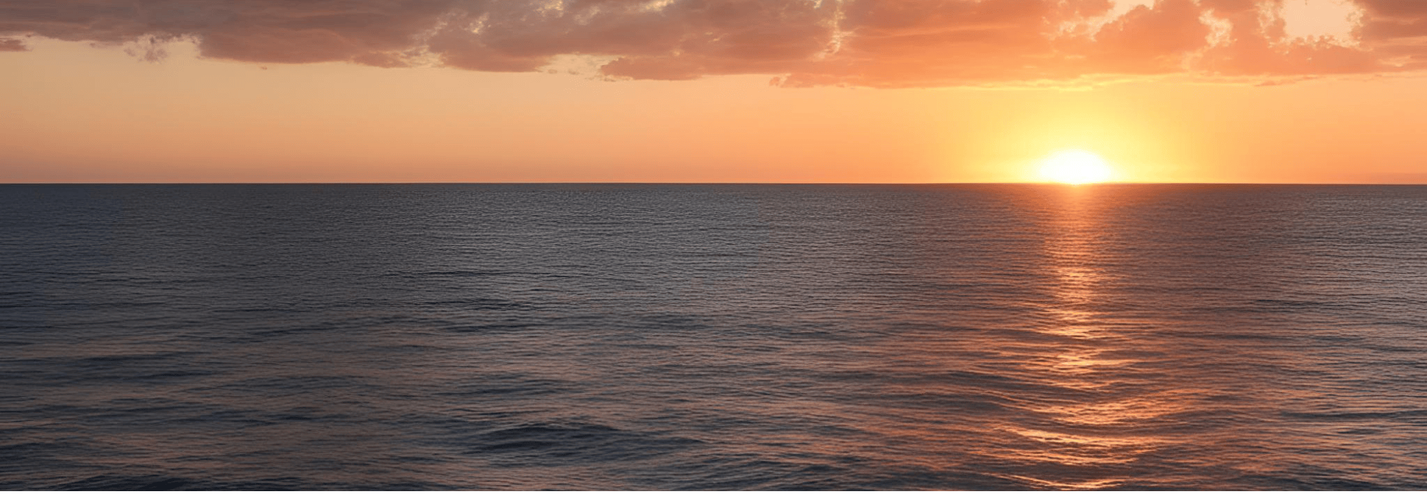 Sunrise over the ocean